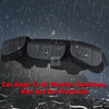 Black waterproof pouch for motorcycle windshield storage, designed for rain and sun protection.