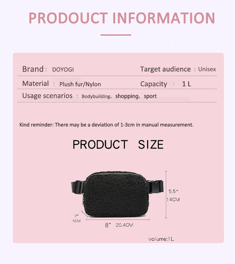 Cozy Fleece Crossbody Belt Bag