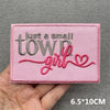 Pink Embroidered Iron-On Letter Patches for Clothing & Accessories