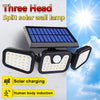 3-Head Solar Motion Sensor Security Light