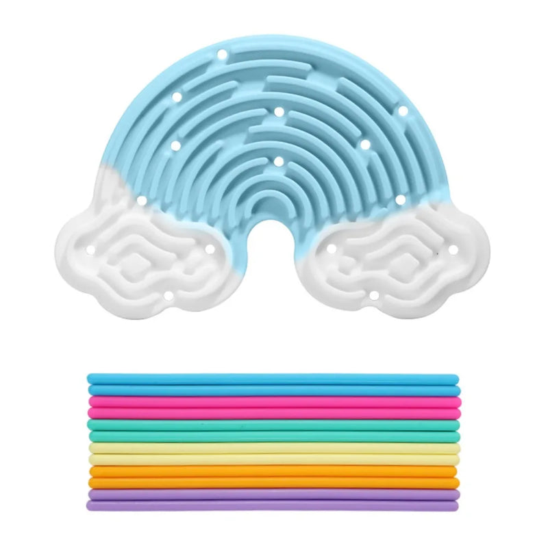 Double-Sided Silicone Fidget Board with 12 Strings