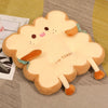 Cartoon Toast-Shaped Seat & Back Cushion – Washable Anti-Fatigue Support Pillow