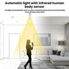 Automatic light with infrared human body sensor illuminating a living room scene.