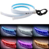 Flexible white and blue LED light strip with sequential turn signal wires