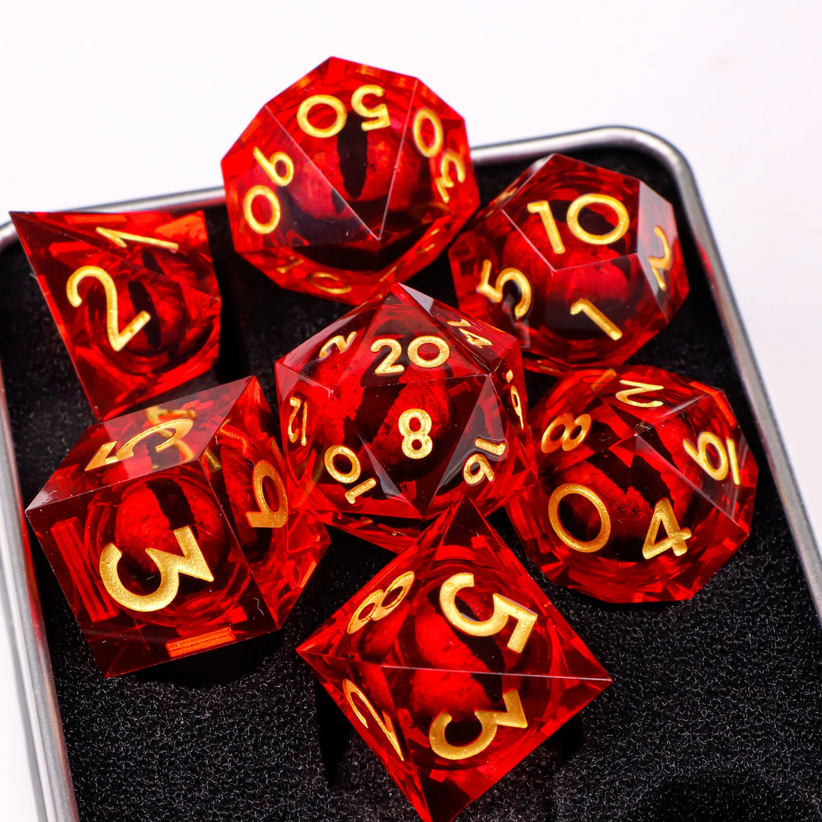 Beholder's Eye Sharp Edge Resin Dice Set for D&D