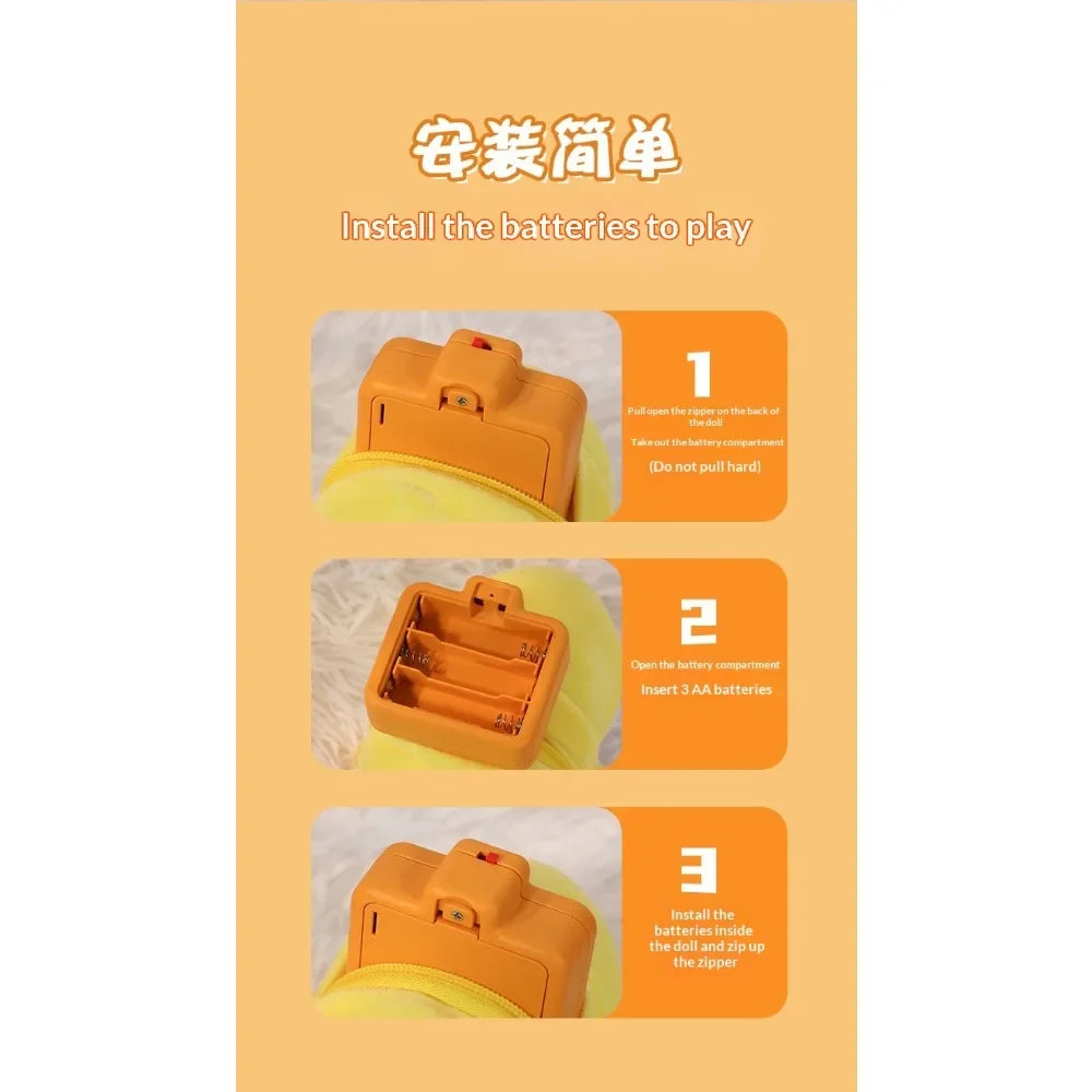 Interactive Musical Plush Bear Toy with Motion Sensor