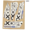 A sheet of anti-slip mouse grip tape featuring a black and white geometric pattern.