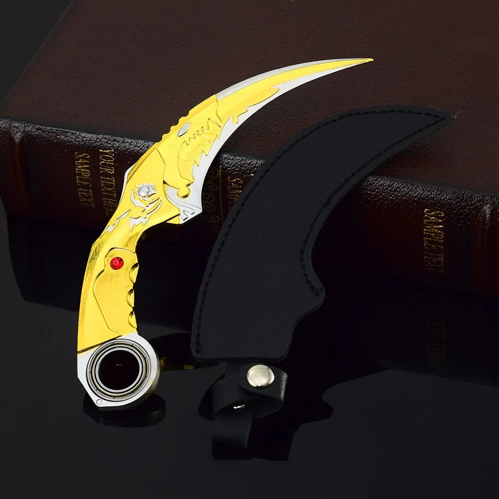 Blue Dragon Claw Folding Knife Model - 18cm Collectible Tactical Karambit
