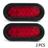 2-Pack 12V/24V LED Oval Tail Light for Trucks and Trailers