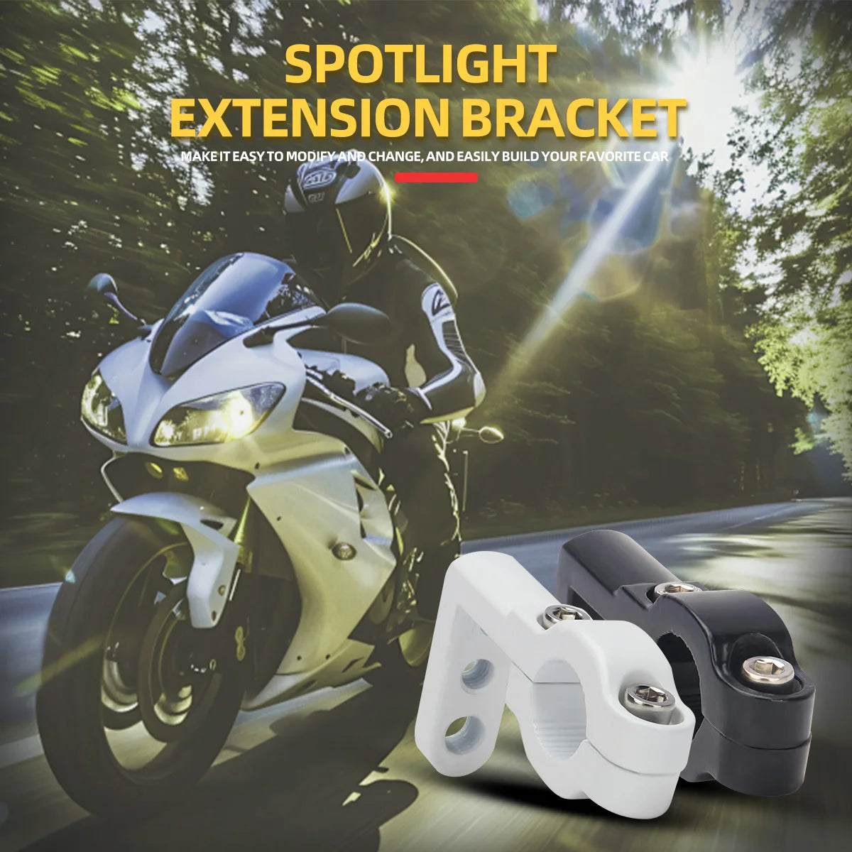 Motorcycle Handlebar Extension Clamp with Signal Light Mounts