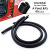 A pair of black universal car door pillar seal strips for noise reduction and weatherproofing