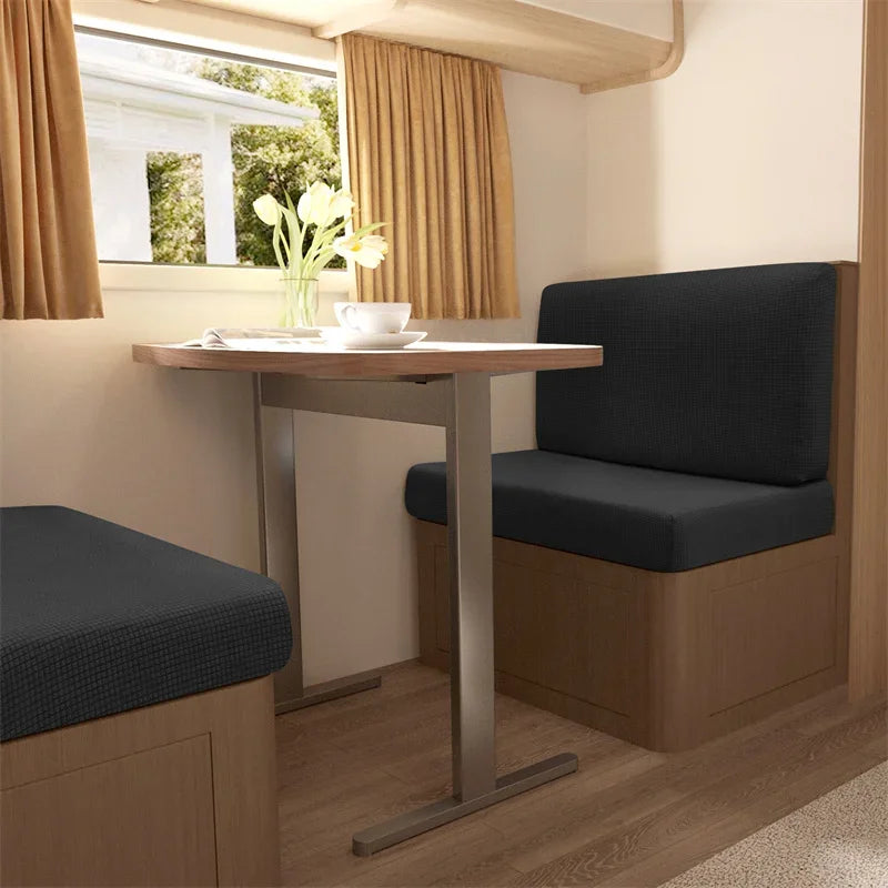 Stretch RV Dinette Cushion Covers with Water-Repellent Finish
