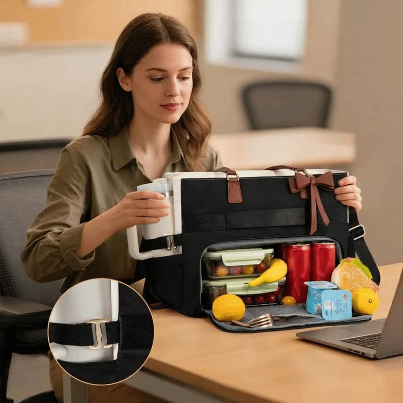 Bolsa isotérmica acolchada con compartimento para portátil