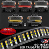 60 inch triple row LED tailgate strip featuring brake, reverse, and turn signals