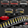 60 inch triple row LED tailgate strip featuring brake, reverse, and turn signals