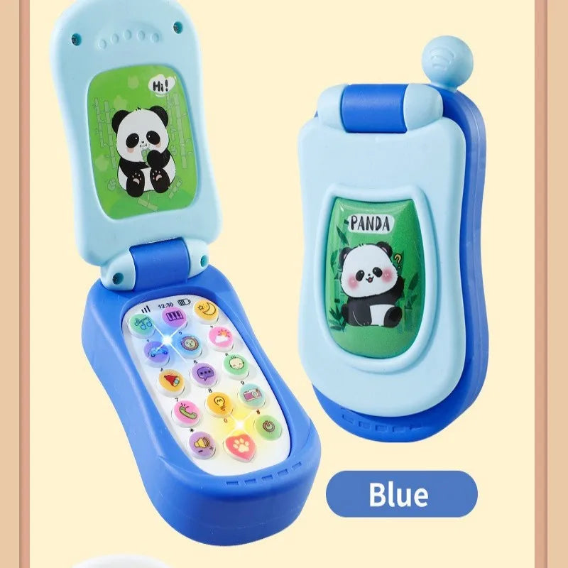 Kids' Cartoon Flip Phone Toy with Music and Learning Games