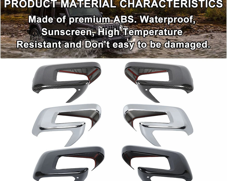 Carbon Fiber Look Mirror Cover for Ford F-150 (2021-2025)