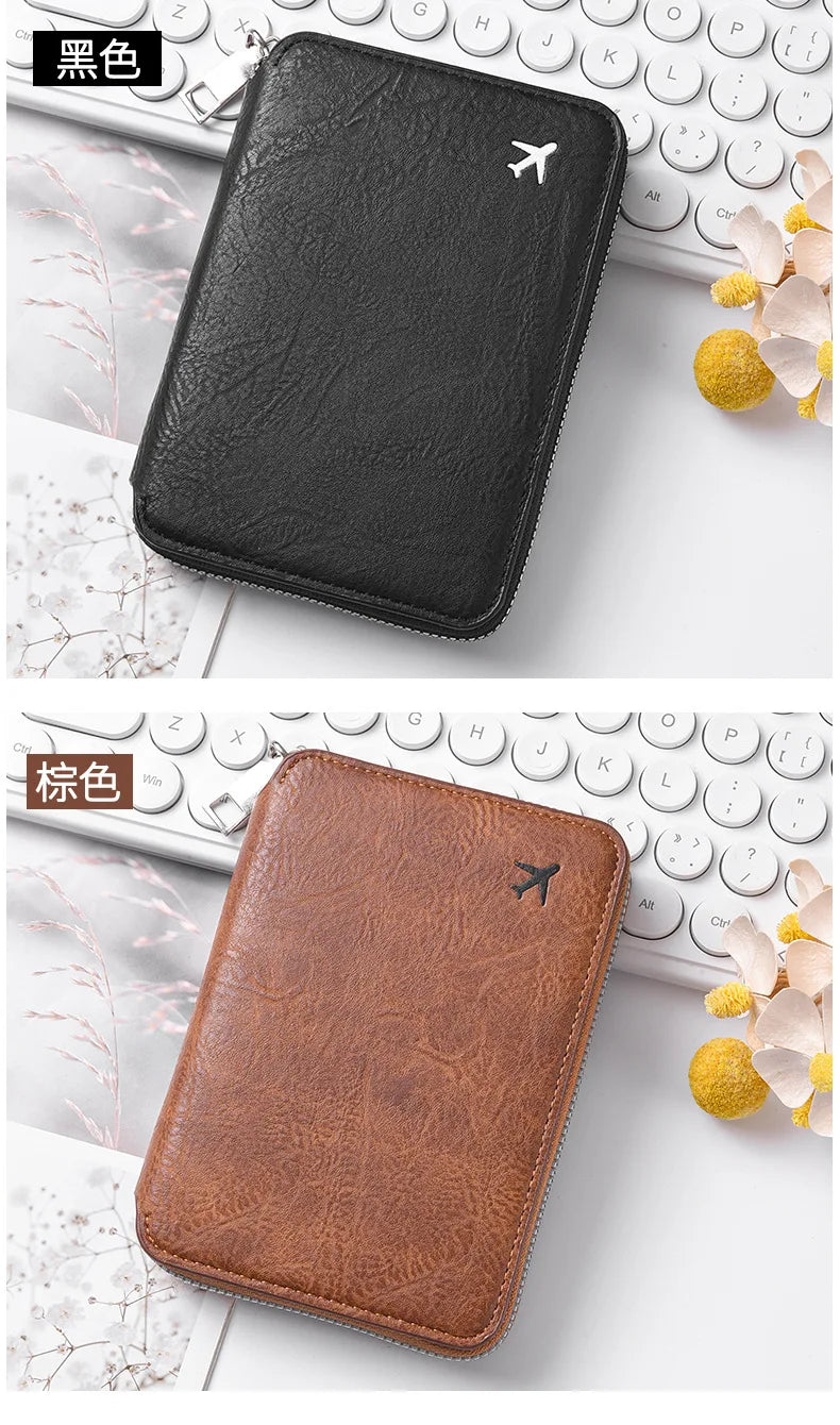RFID Blocking Travel Passport Holder and Document Organizer
