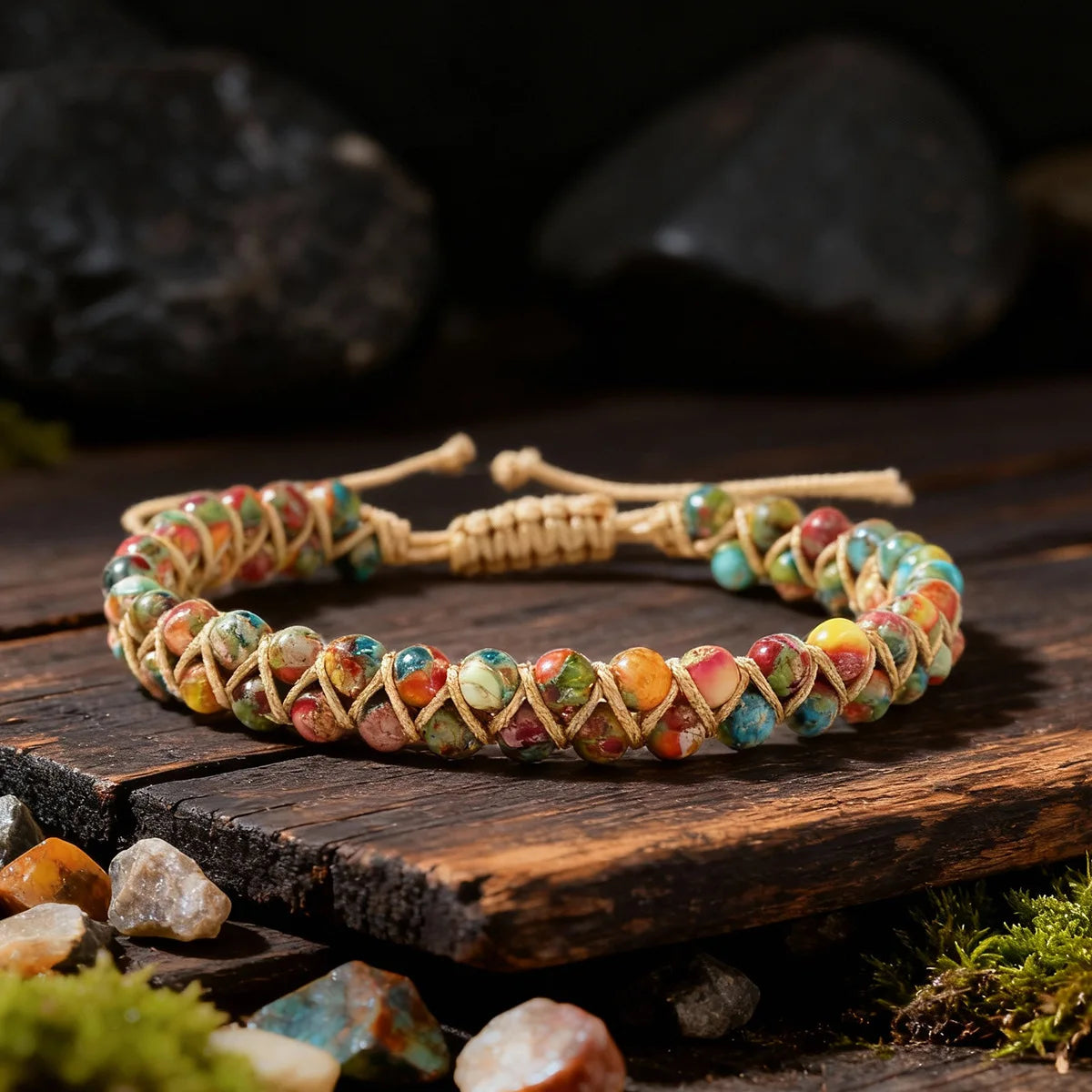 Bracelet d'Amitié en Pierre Naturelle Bohème
