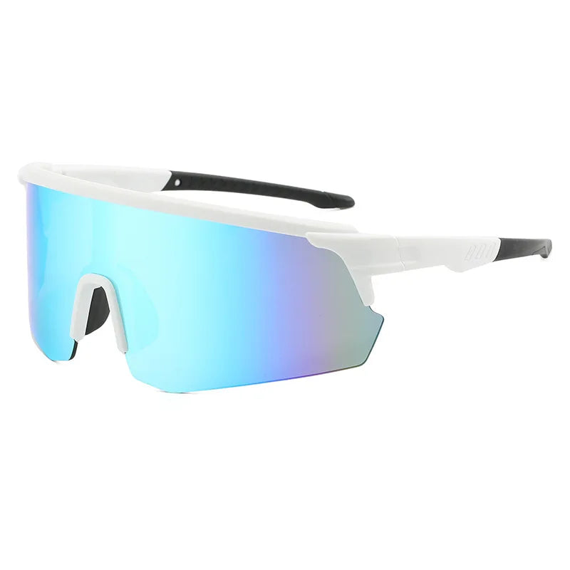 Oversized Mirrored Sports Sunglasses