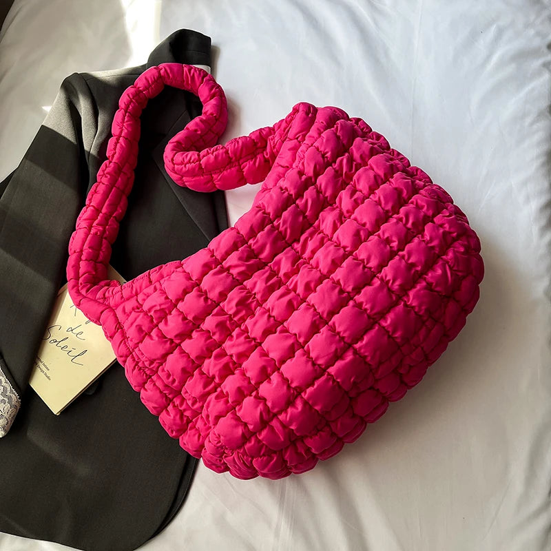 Pleated Plaid Crossbody Bag