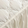 Quilted Solid Color Bed Skirt with Pleated Ruffle