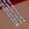 925 Sterling Silver Flat Chain Necklace