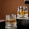 Rotating Crystal Whisky Glass