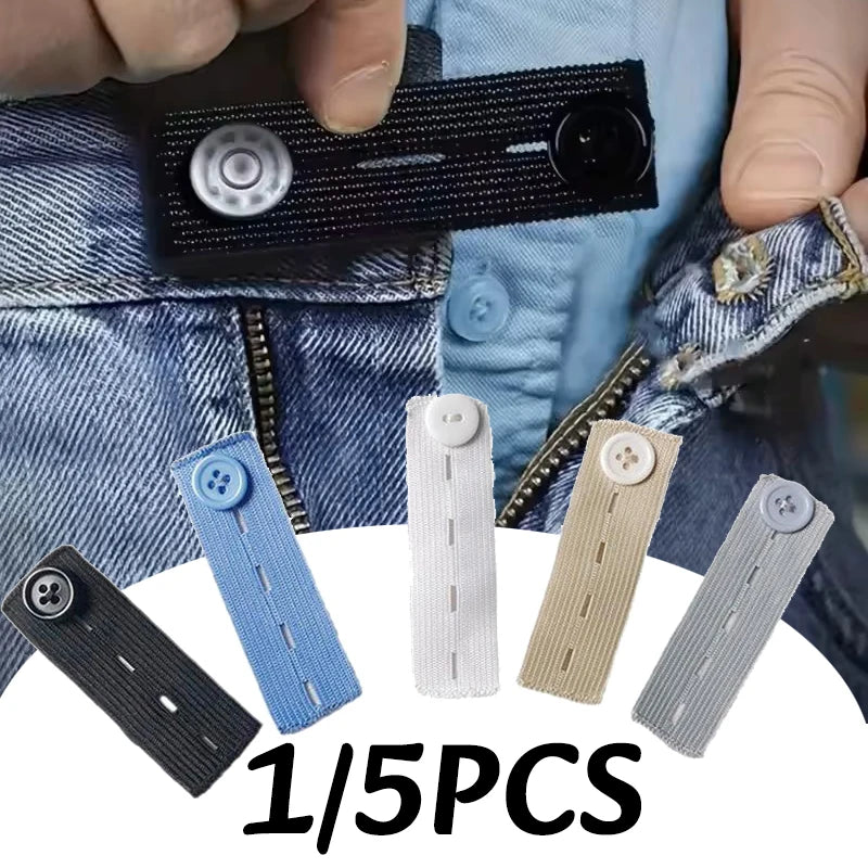 Elastic Waist Extender with Adjustable Button