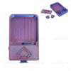 Kit de peinture de diamant violet avec couvercle et petits outils pour la création et le perlage.