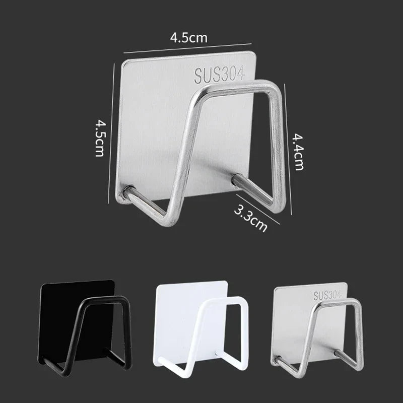Self-Adhesive Stainless Steel Sponge Holder for Kitchen Sink