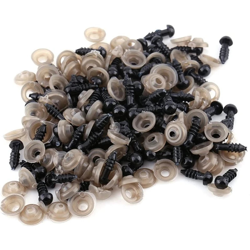 Plastic Safety Eyes for Amigurumi, Dolls & Plush Toys (Multiple Sizes)