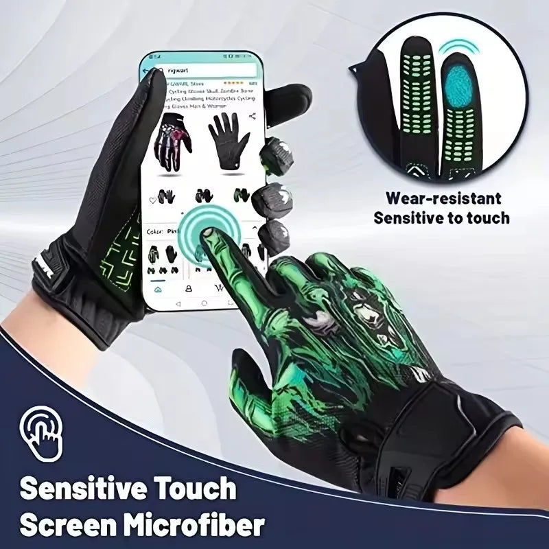 Anti-Slip Full Finger Cycling Gloves for Road and Mountain Biking