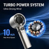 Portable USB Rechargeable Handheld Fan with Digital Display