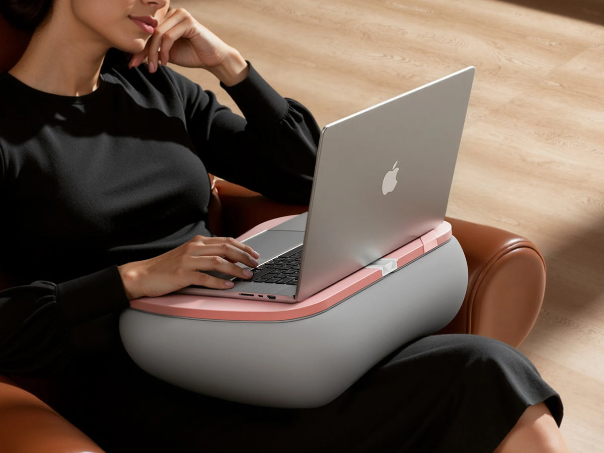 Adjustable Tablet Pillow Stand with Snack Bowl & Foldable Arm