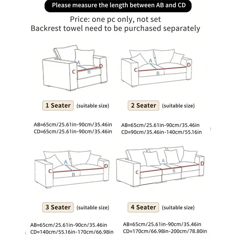 Elastic Pleated Sofa Cover – Stretchy 3-Seat Protection with Floral Design