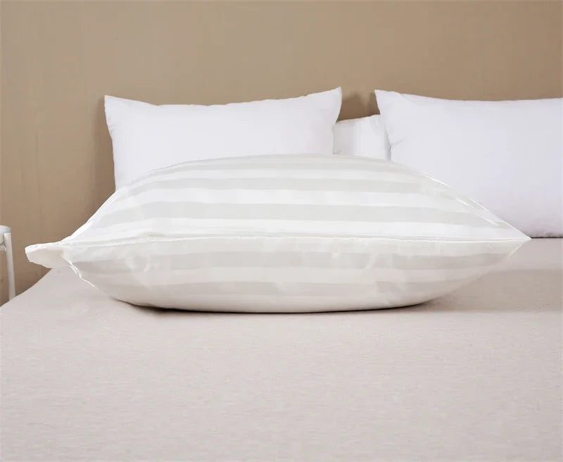 Luxurious Satin Stripe Pillowcase with Envelope Closure