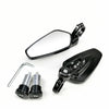 Universal 22mm Motorcycle Bar End Mirrors - 360° Adjustable Pair