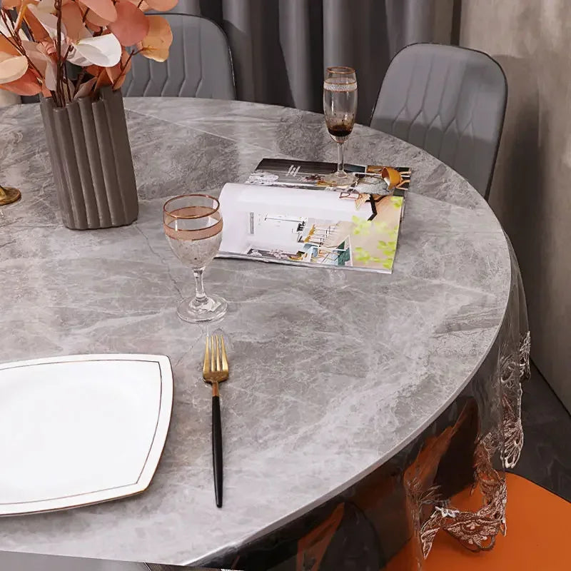 Elegant Lace Embroidered Waterproof Tablecloth