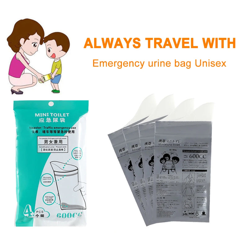 Disposable Emergency Urinal Bags - Portable Travel & Camping Toiletries