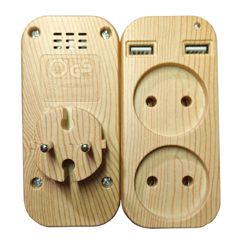 Compact EU Power Strip with USB Ports