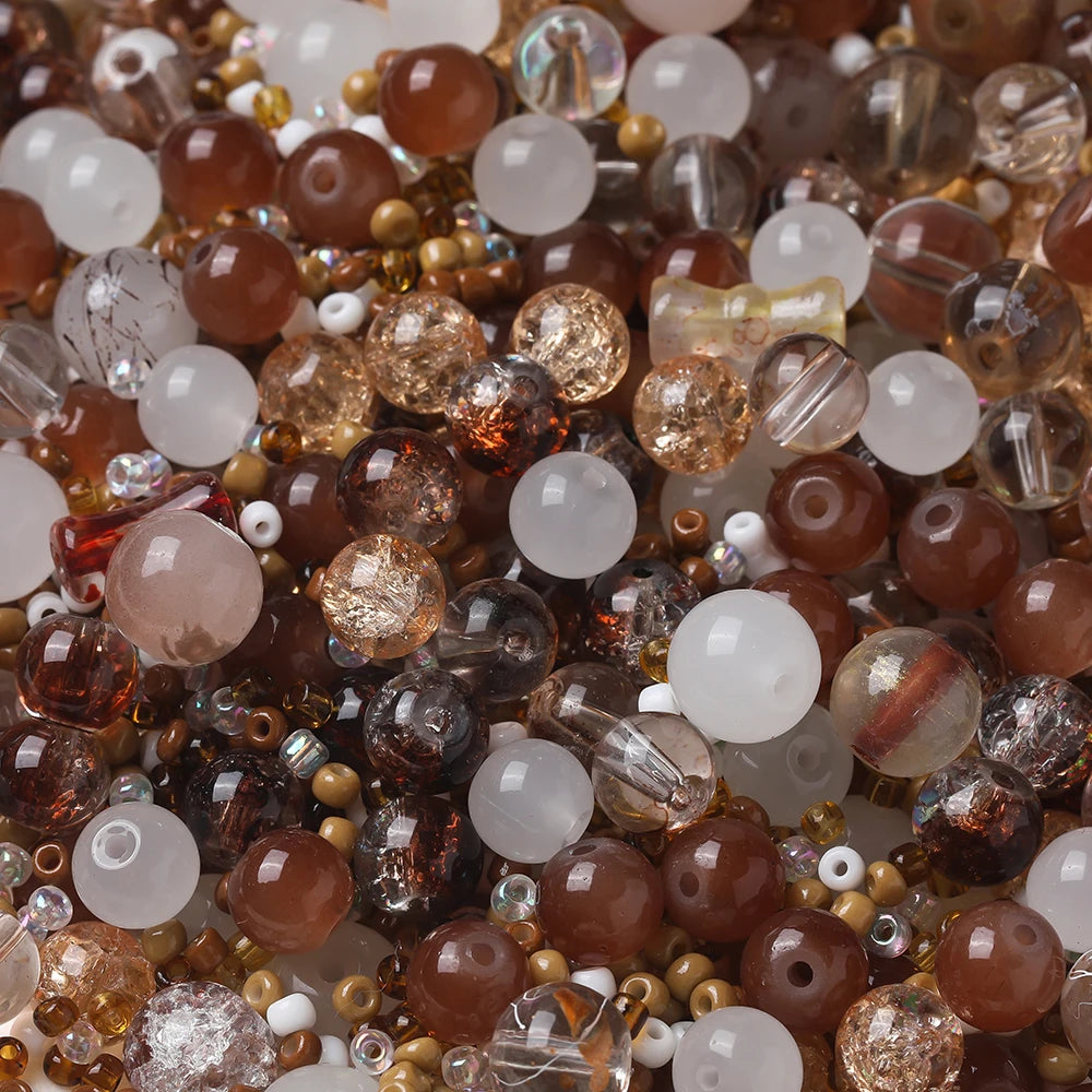 50g Colorful Glass Mix Beads for Jewelry Making