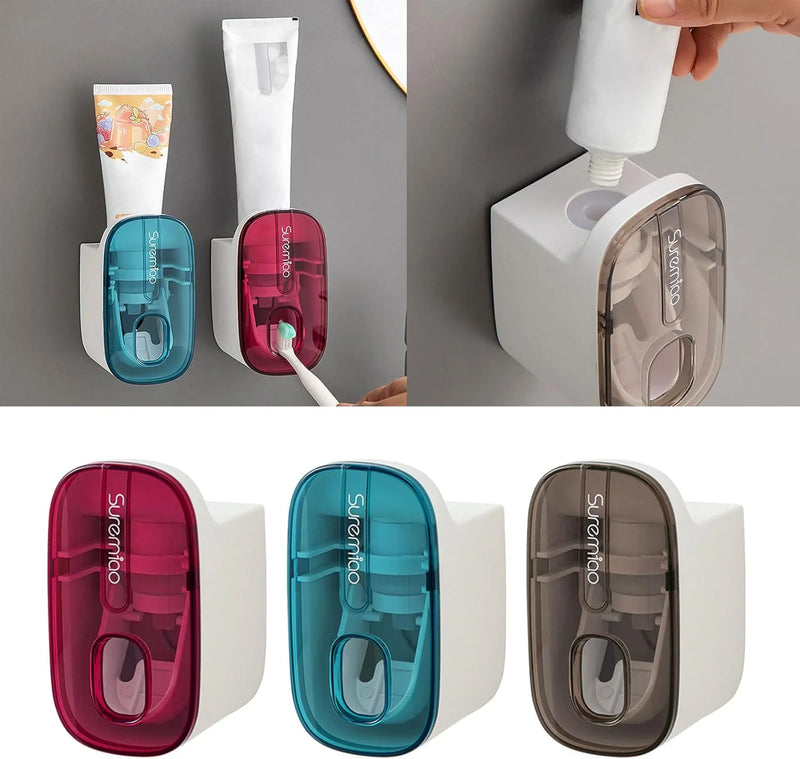 Wandhalter für Zahnbürsten mit automatischer Paste-Dispenser