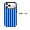 Blue Stripe Print Magnetic Phone Case with Shockproof Protection