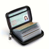 Slim RFID Blocking Card Holder Wallet with Zipper Coin Pocket