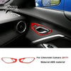 Red interior and exterior trim kit for Chevrolet Camaro 2017-2024 featuring ABS material components.