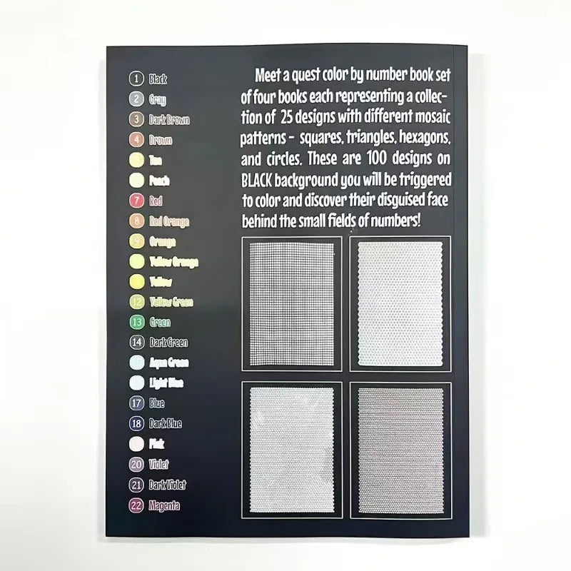 Color by Numbers Coloring Book for Adults with Dual-Head Pens