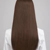 Perruque en cheveux humains avec top en soie et aspect cuir chevelu naturel