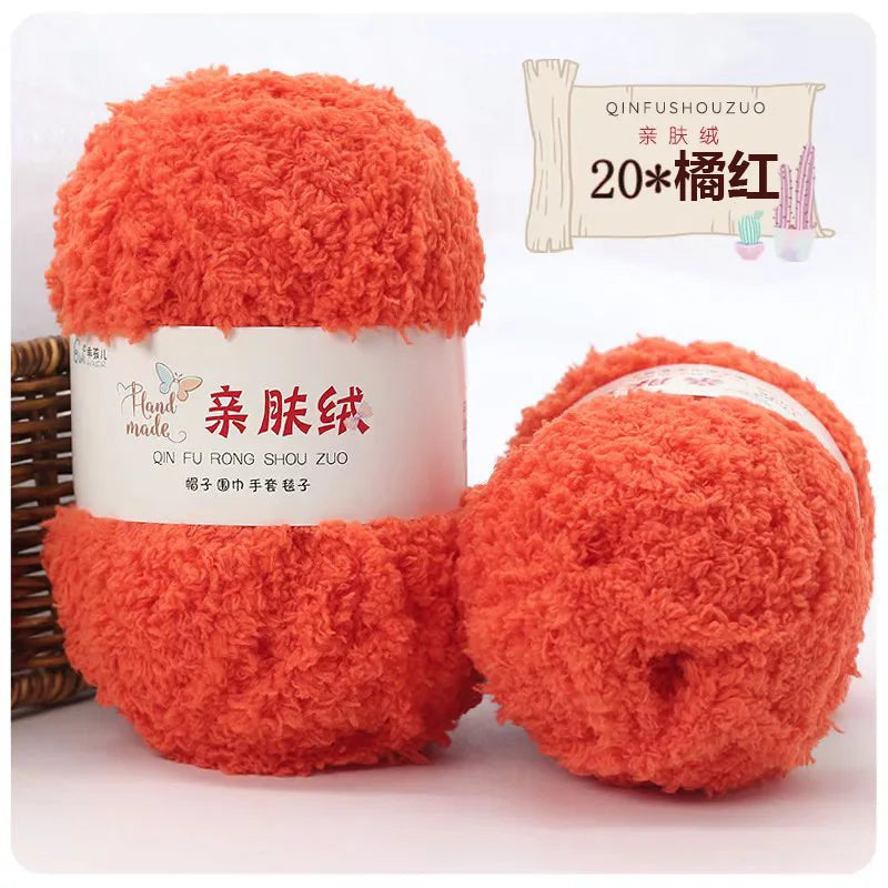 Soft Chenille Yarn for Knitting and Crochet Projects