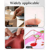 Close-up images showing a portable self-threading sewing needle being used for various tasks like threading, sewing fabric, a